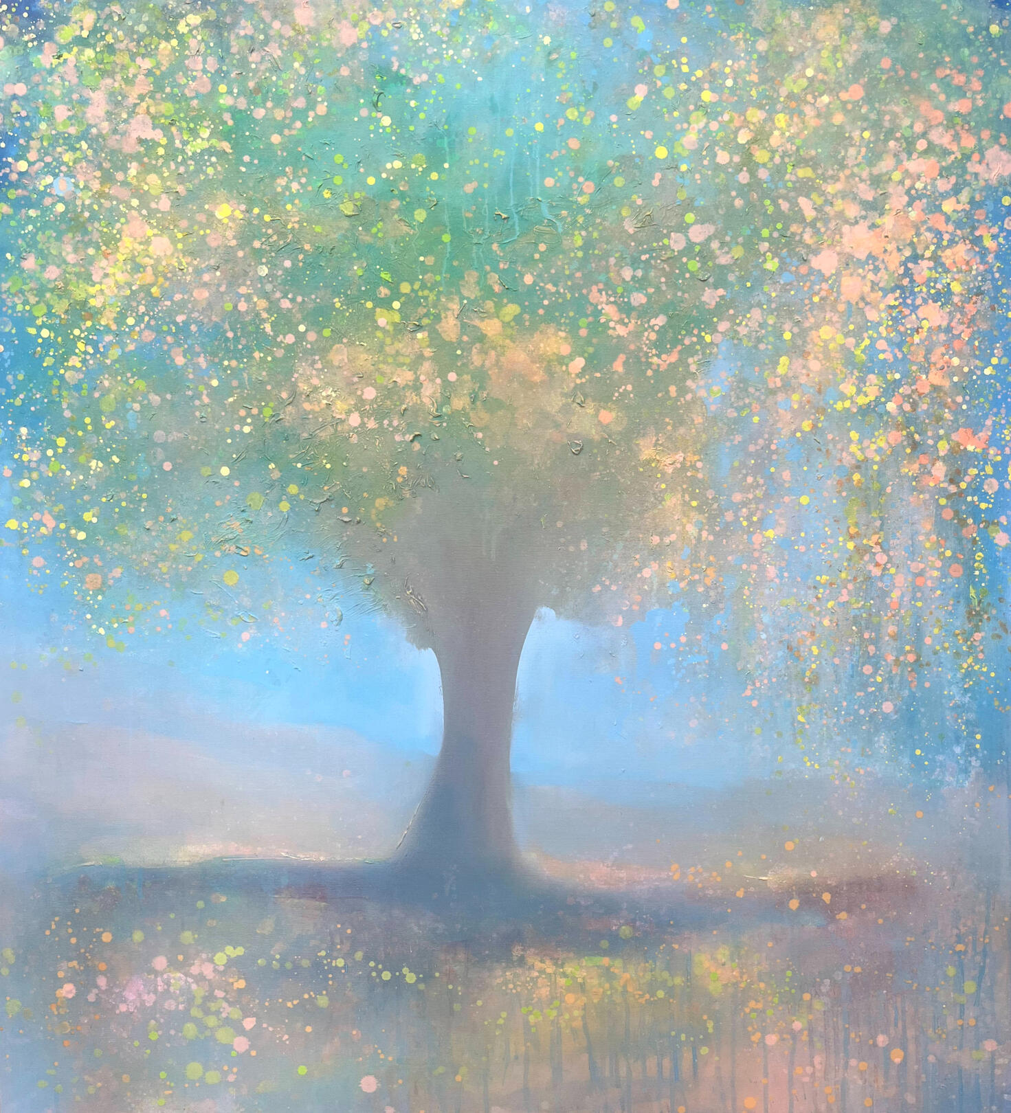 TREE WITH LIGHT 02 100x90 $1900 / ₪6,300